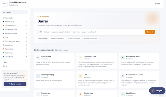 Sarrai's public knowledge portal